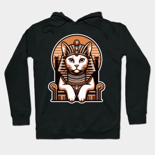 Egyptian Cat Goddess T-Shirt, Sphinx Cat Pharaoh Tee, Unisex Ancient Egypt Shirt, Casual Cotton Top, Gift for Cat Lovers Hoodie